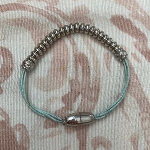 Metal/string trendy bracelet